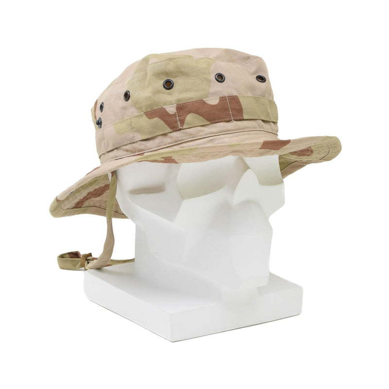 Véritable chapeau de brousse de l'armée néerlandaise DPM, casquette de camouflage du désert, chapeau d'été à large bord