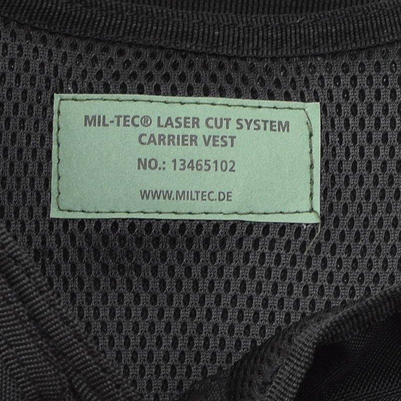 Gilet militaire tactique de combat MIL-TEC LASER CUT Molle Compactable Noir
