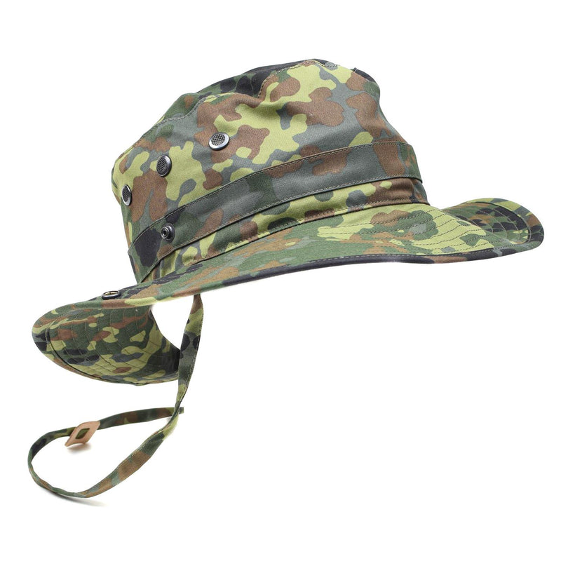 Chapeau de boonie Flecktarn de l'armée allemande d'origine pour le camping, la chasse, l'extérieur, l'été, NEUF