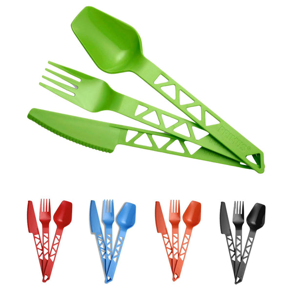 Ensemble de couverts d'extérieur Primus Lightweight Trail pour camping, cuillère, couteau, fourchette en plastique