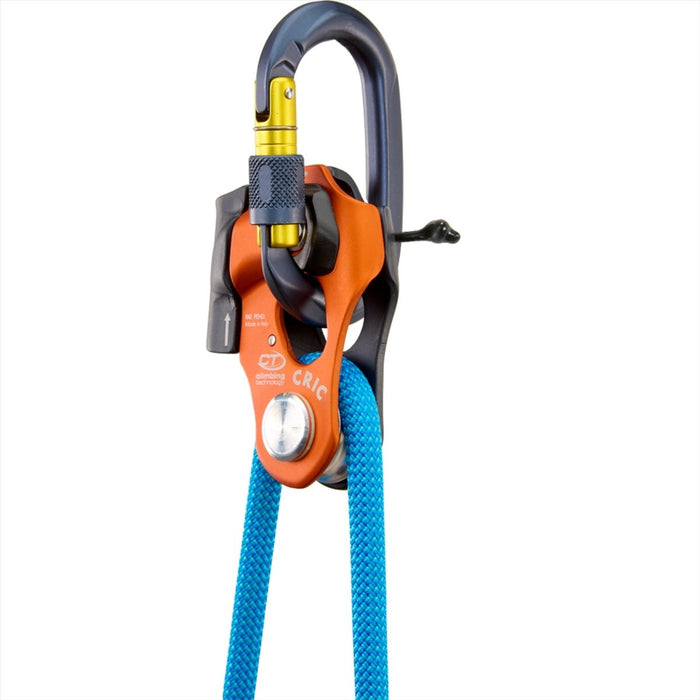 Climbing Technology CRIC Progress Capture Poulie Aluminium Acier Inoxydable Orange - GoMilitar