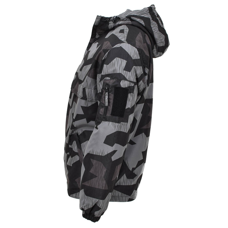 Veste Anorak MIL-TEC Splinter Night Camouflage Coupe-vent à capuche Vêtements de sport chauds