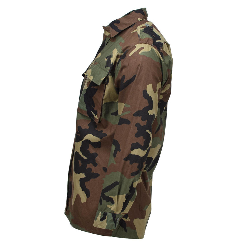 Origineel Kroatisch militair probleem shirt katoen BDU Woodland camo leger overschot nieuw