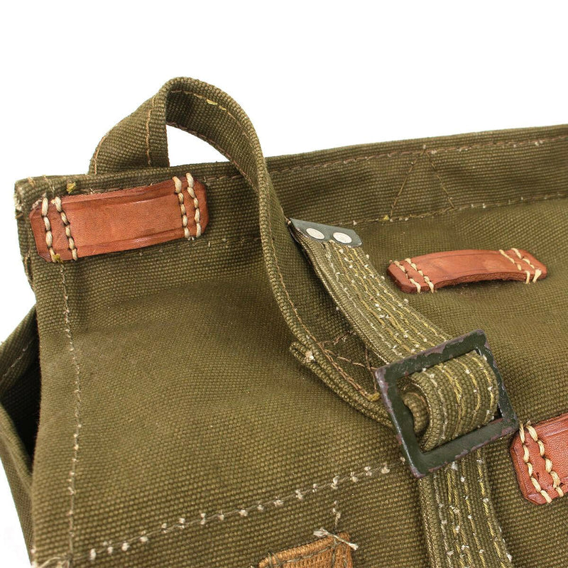 Sac à pain authentique de l'armée roumaine, surplus militaire, sac à dos en toile olive
