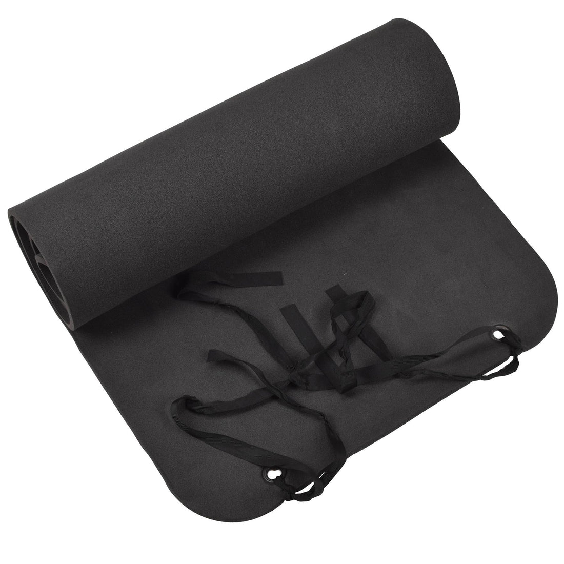 Tapis de couchage en mousse militaire allemand d'origine enroulable Camping randonnée gris noir