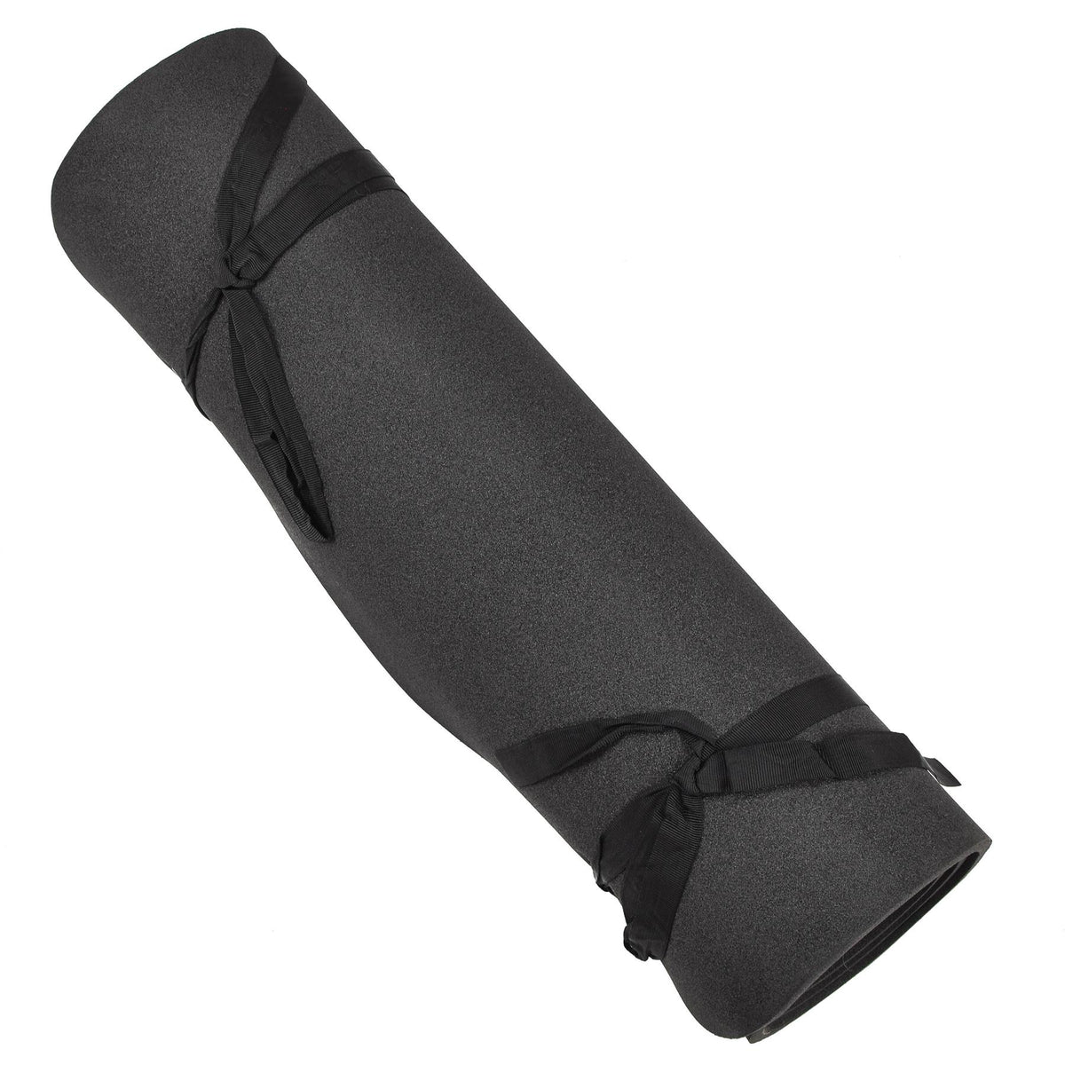 Tapis de couchage en mousse militaire allemand d'origine enroulable Camping randonnée gris noir