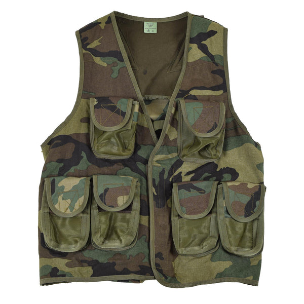 Origineel NAVO Tactical Vest Woodland Camouflage Multi -zakken Field Army Nieuw