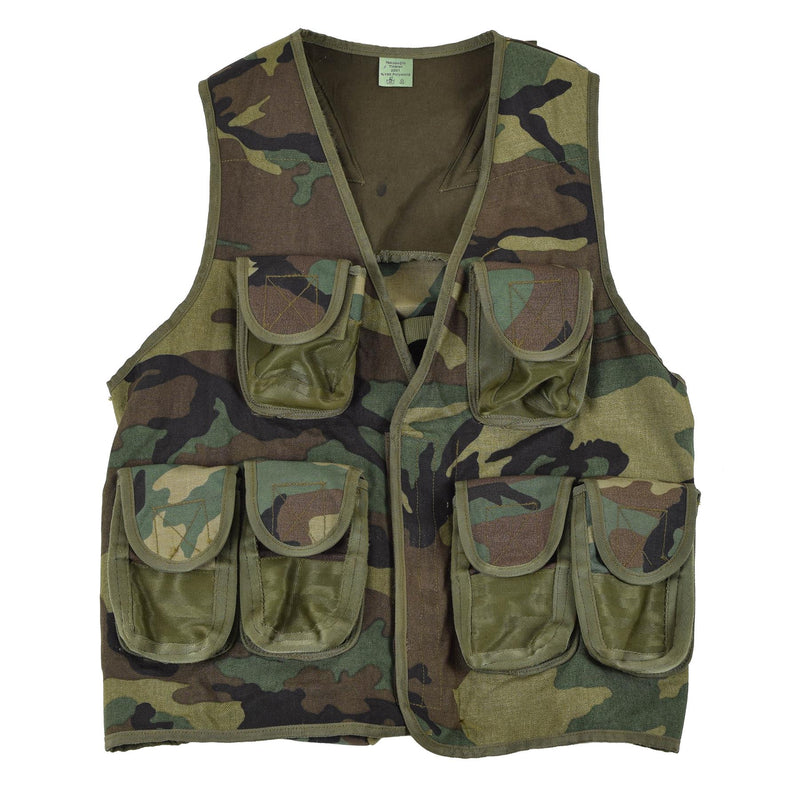Origineel NAVO Tactical Vest Woodland Camouflage Multi -zakken Field Army Nieuw