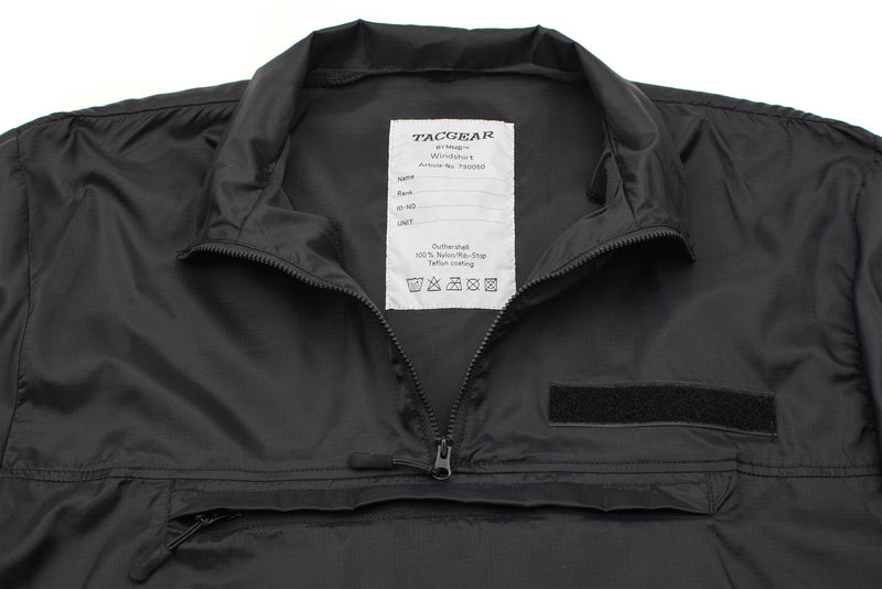 Chemise coupe-vent de marque TACGEAR noire légère pour camping, randonnée, extérieur, ripstop