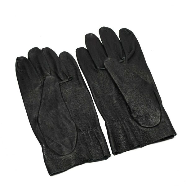 Originele Tsjechische legergevecht lederen handschoenen. Echt zwart leer nieuw
