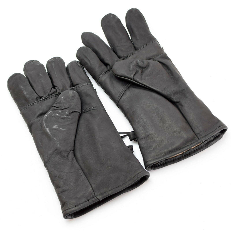 Gants de combat en cuir d'origine de l'armée américaine Véritable cuir noir militaire