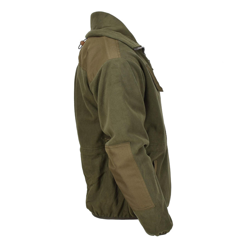 Blochl -merk Oostenrijkse militaire stijl fleece jas hoge nek vol ritssluiting ademend