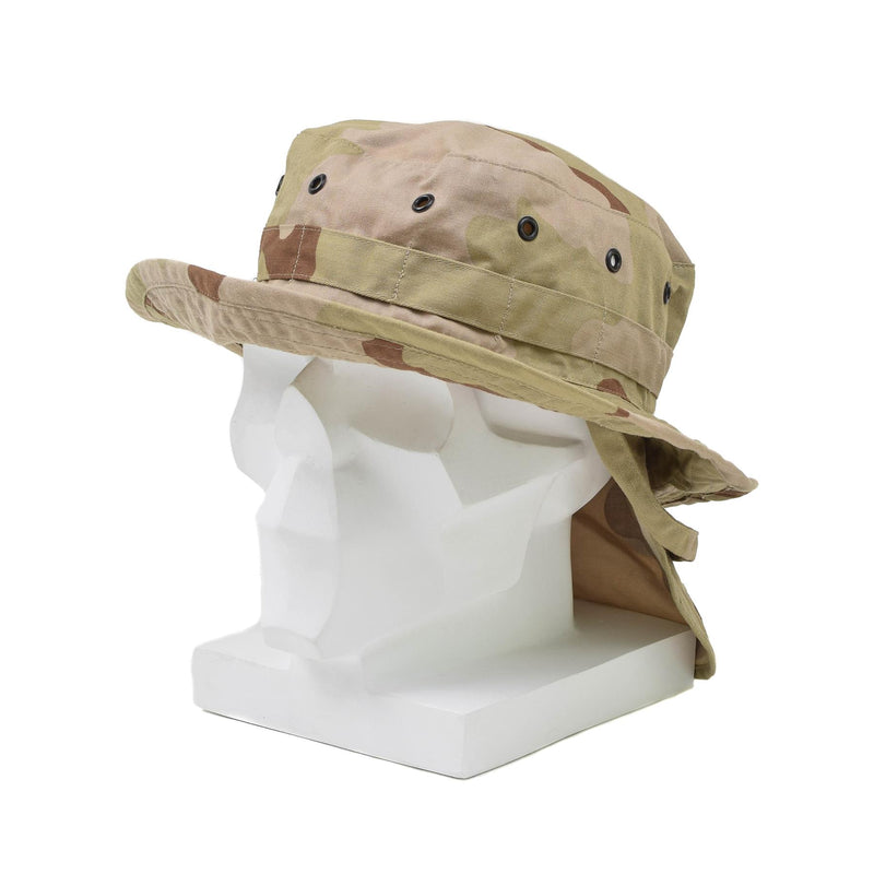 Véritable chapeau de brousse de l'armée néerlandaise DPM, casquette de camouflage du désert, chapeau d'été à large bord