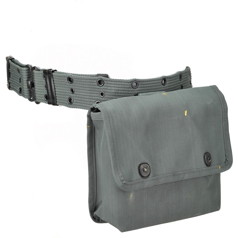 Originele Italiaanse politie -pistoolgordelholster met munitiezakje nieuw