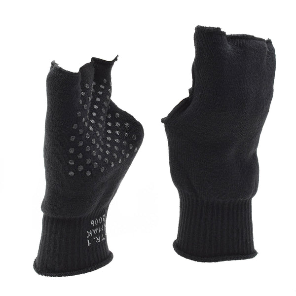 Originele Deense militaire zwarte handschoenen warmere vingerloze niet-slip palmleger nieuw