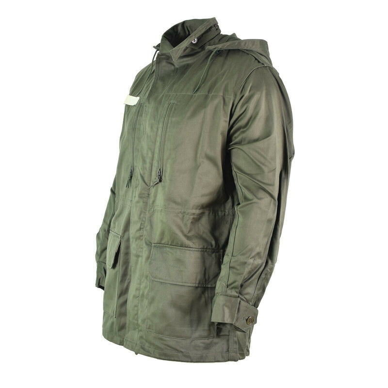Veste de combat militaire à capuche en satin de l'armée française d'origine Olive OD
