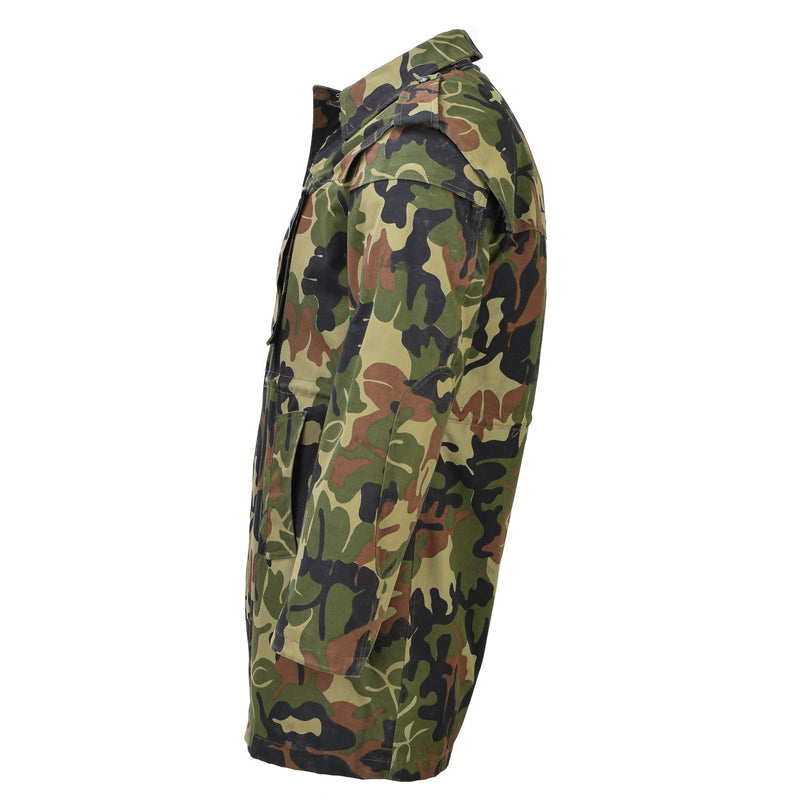 Parka militaire roumaine originale M93 camouflage feuille veste longue à capuche tactique NEUF