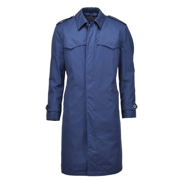 Imperméable pour homme d'origine néerlandaise, doublure matelassée, trench-coat bleu uni