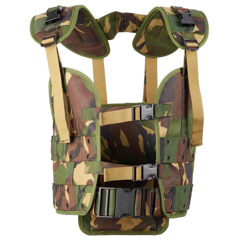 Gilet tactique militaire néerlandais d'origine, camouflage forestier, équipement des troupes de campagne