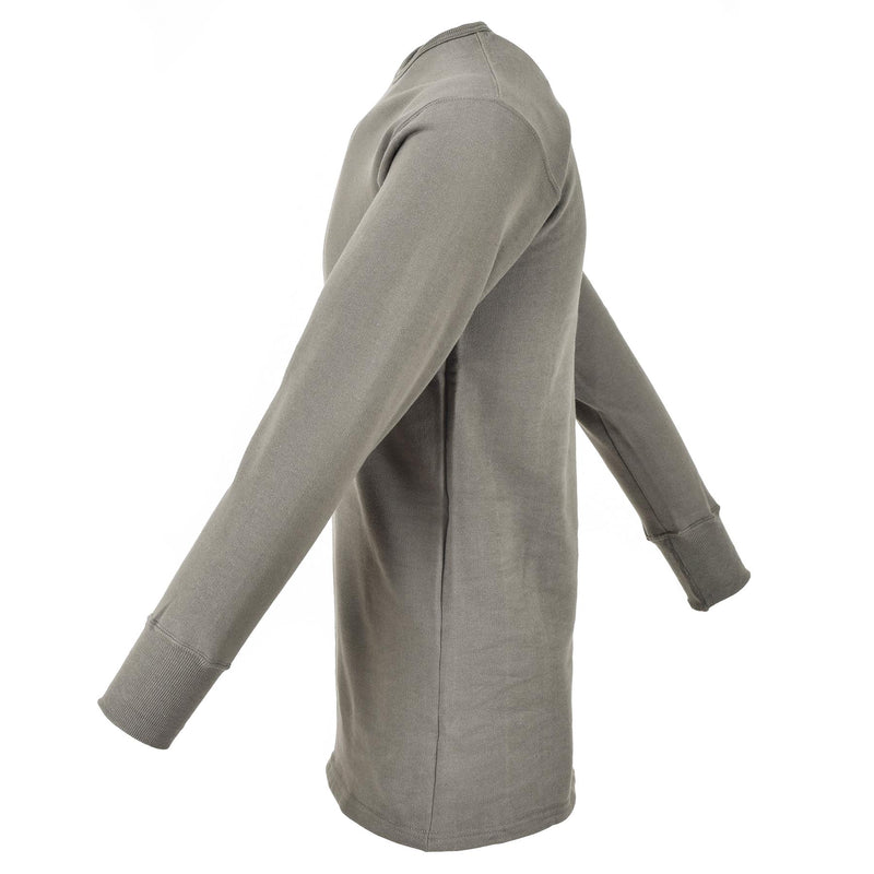 Authentique sous-chemise thermique militaire française en peluche, surplus d'hiver de l'armée olive, NEUF