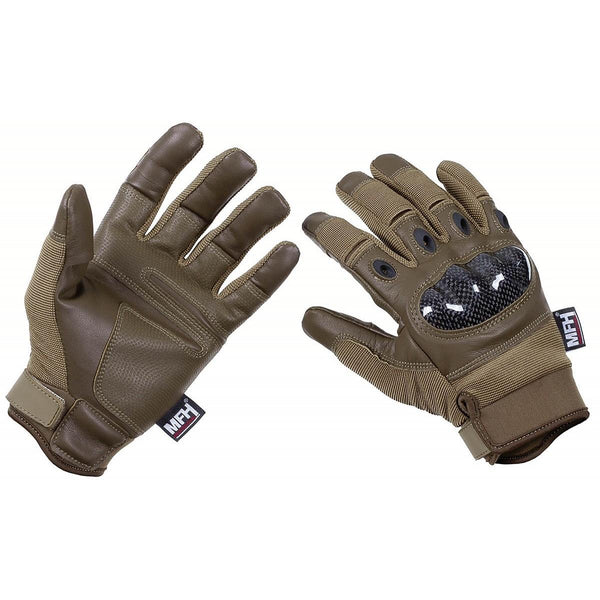 MFH -merk Tactische handschoenen Duurzame coyote gevechts gratis wijsvinger duim ademend