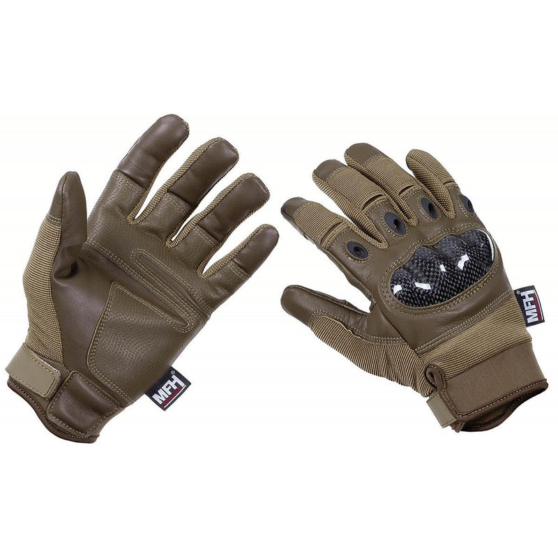 MFH -merk Tactische handschoenen Duurzame coyote gevechts gratis wijsvinger duim ademend