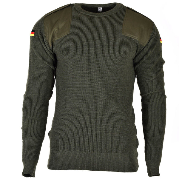 Origineel Duitse leger pullover commando jumper groene olijftrui wol nieuw