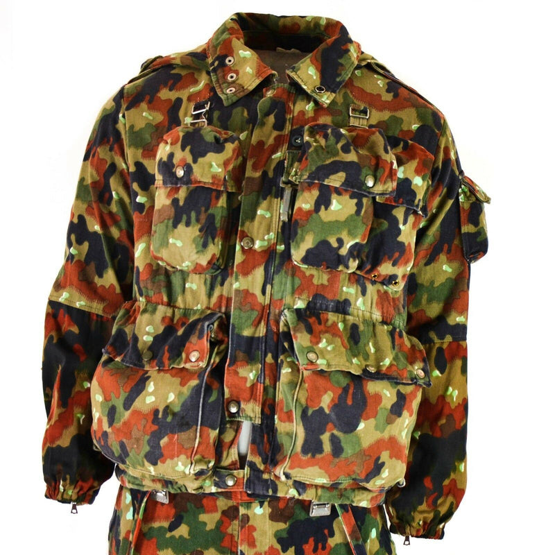 Echte Zwitserse legerjack M70 Alpenflage Camo Sniper Combat Hooded Parka