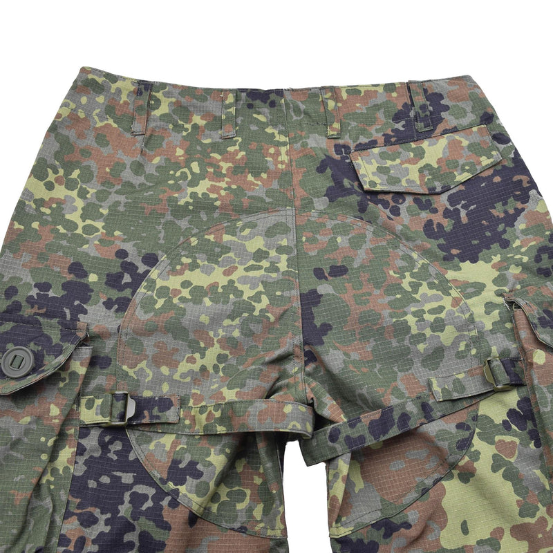 Tacgear Brand Duitse legerstijl Field Cargo Combat Pants Flecktran Camo Ripstop