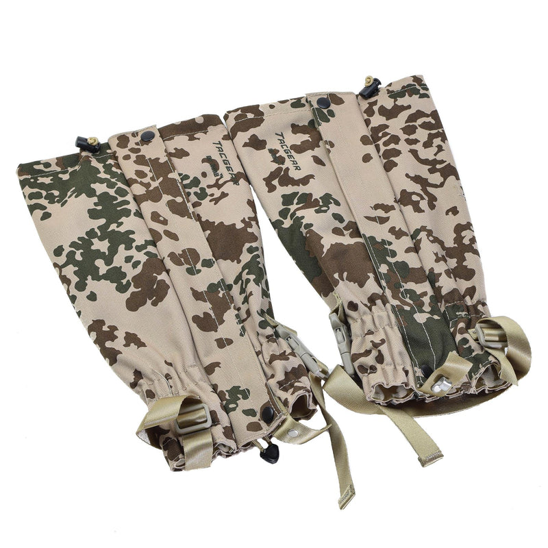 Tacgear Brand Leg Baiters Waterdicht Duitse BW Tropical Camo Metal Hooks Nieuw