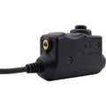 Earmor M51-MID Adaptateur PTT Casque radio Midland Équipement tactique filaire Noir