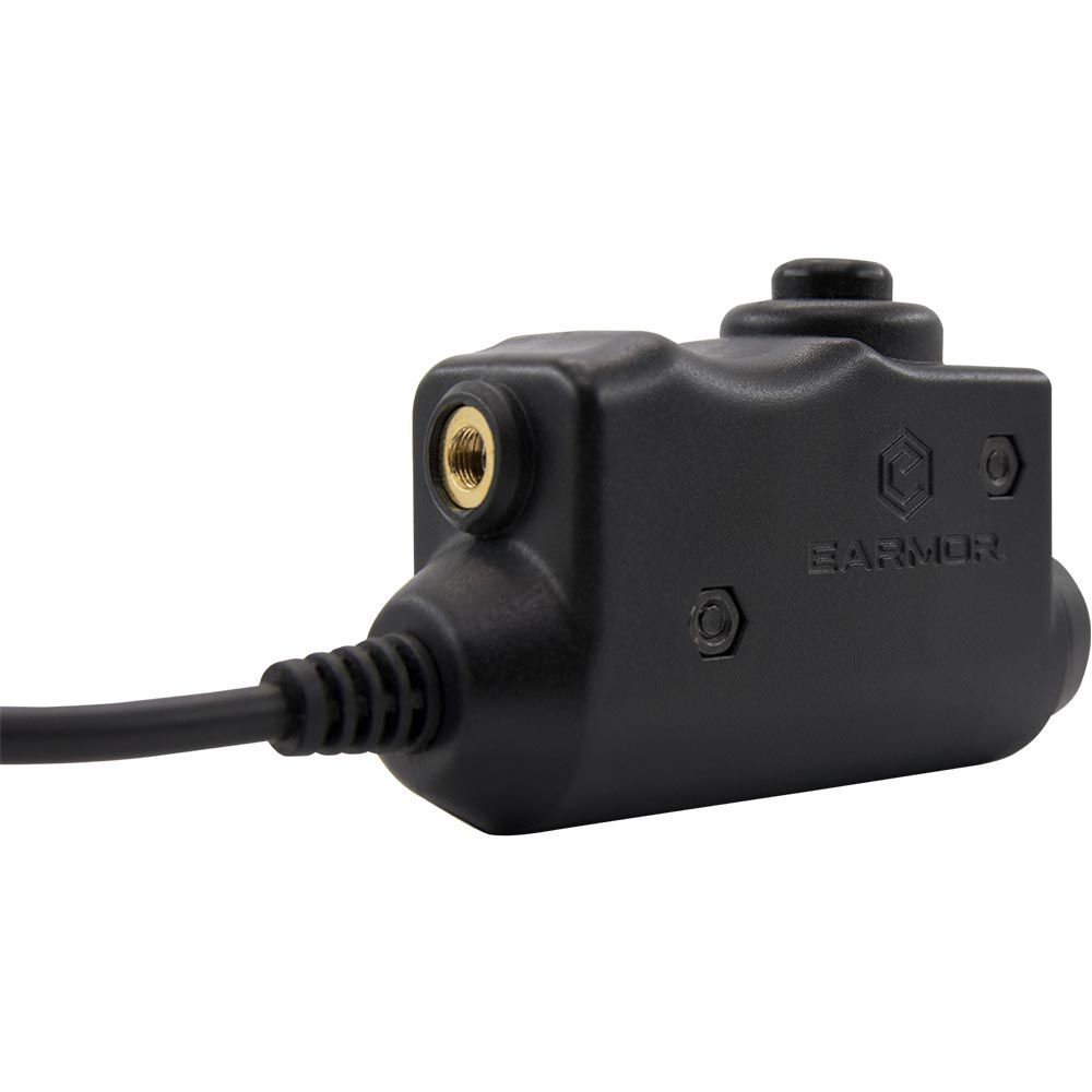 Earmor M51-MID Adaptateur PTT Casque radio Midland Équipement tactique filaire Noir