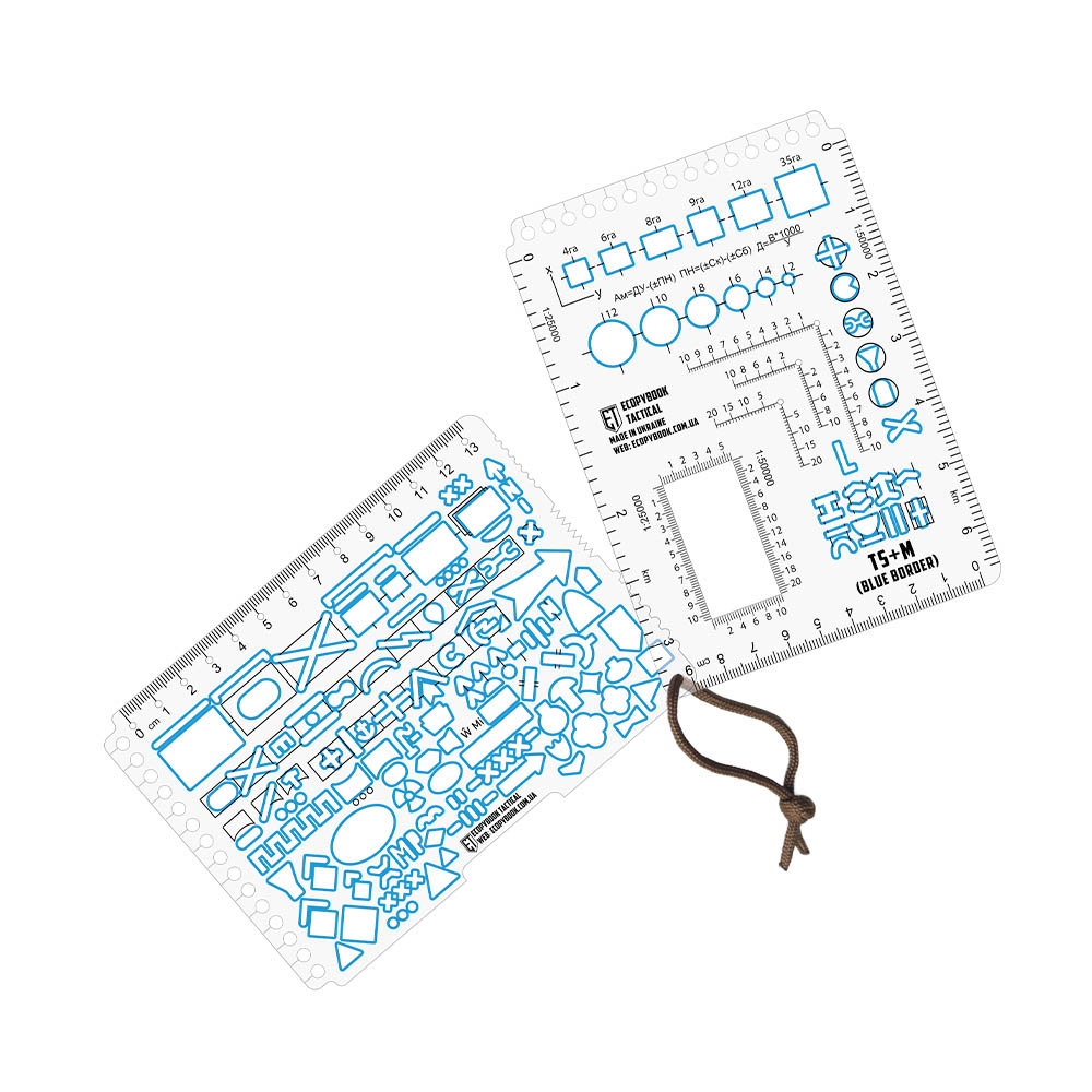 Ecopybook Tactical TS+M A6 NAVO-kaartliniaalset Flexibele polymeer blauwe rand