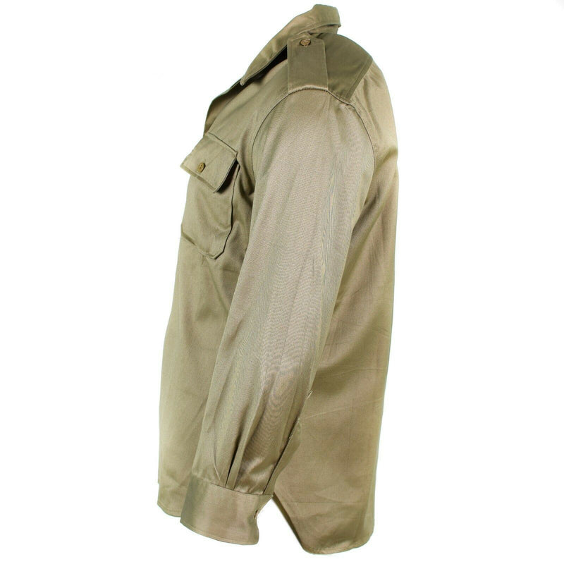 Echte Grieks legerhirt Vermoeidheid Dead Stock Chino Khaki Militaire jas Nieuw