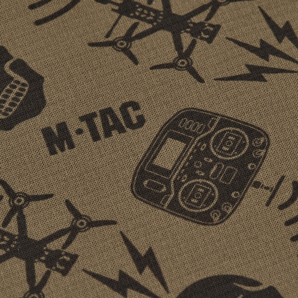 M-TAC microfleece nekbeschermer drone-patroon tactische buitensjaal bruin