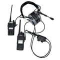 Earmor Dual PTT Adaptateur Kenwood Baofeng Casque Tactique Filaire 2 Broches Noir