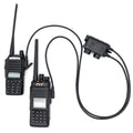 Earmor Dual PTT Adaptateur Kenwood Baofeng Casque Tactique Filaire 2 Broches Noir