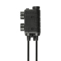 Earmor Dual PTT Adaptateur Kenwood Baofeng Casque Tactique Filaire 2 Broches Noir