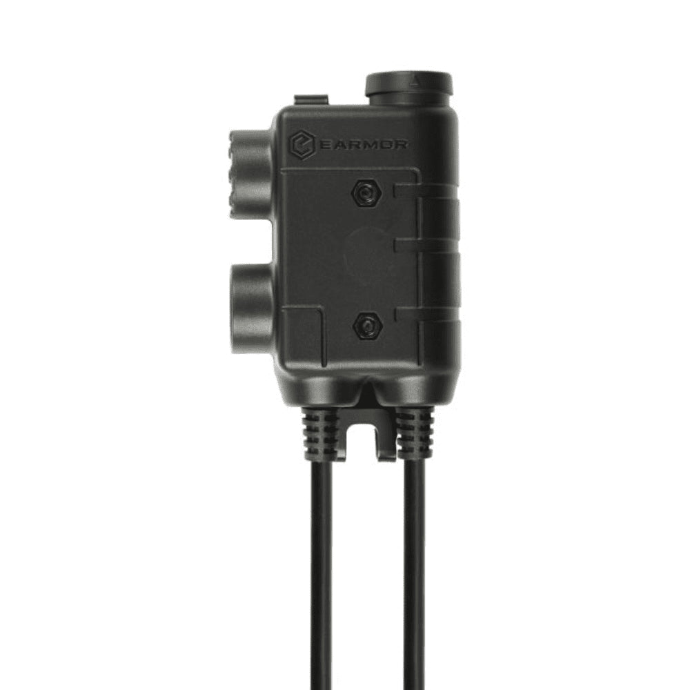 Earmor Dual PTT Adaptateur Kenwood Baofeng Casque Tactique Filaire 2 Broches Noir