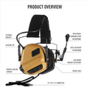 EARMOR M32 Plus Electronic Hearing Protection Headphones Tactical Olive - GoMilitar