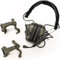 EARMOR M32X Plus Elektronische Gehoorbescherming ARC Rail Headset Olijf