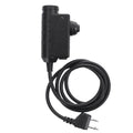 Earmor M52 PTT-adapter Midland 2-pins bekabelde tactische headsetkabel zwart