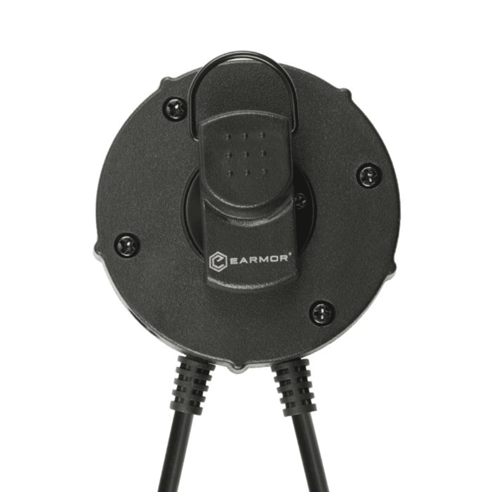 EARMOR M55 PTT-adapter Kenwood Baofeng 2-pins radio-headsetadapter zwart