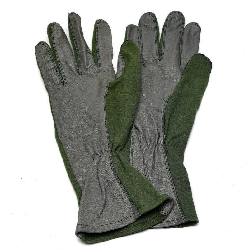 Echte Nederlandse leger gevechtshandschoenen leer Aramid Fiber Airforce Militaire Nomex OD