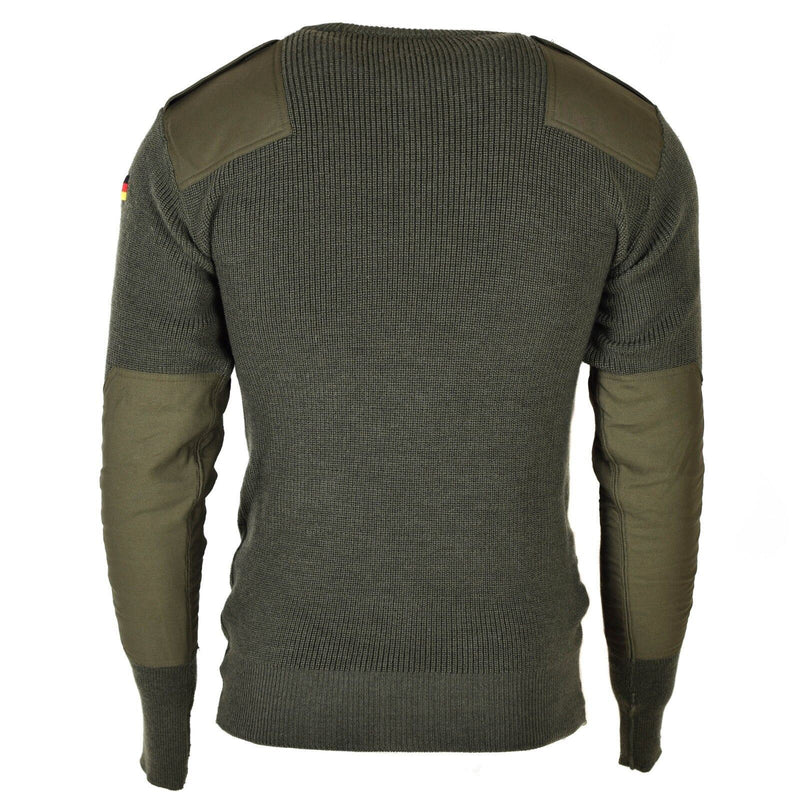 Origineel Duitse leger pullover commando jumper groene olijftrui wol nieuw