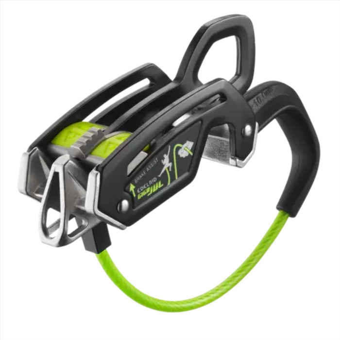 Edelrid GIGA JUL Zekeringsapparaat 2-in-1-modus 8,5-10,5 mm touwcompatibiliteit - GoMilitar