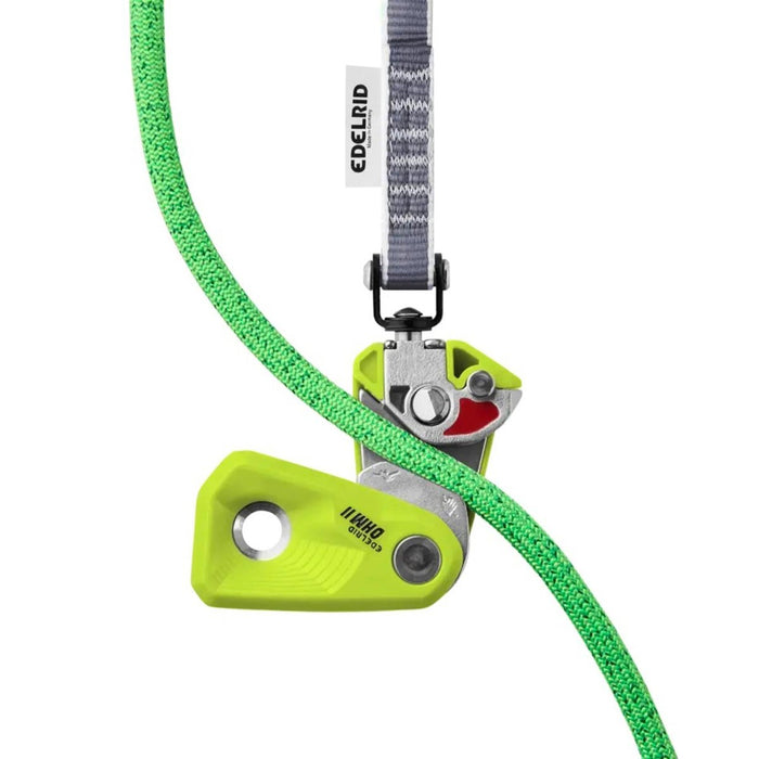 Edelrid OHM Assisted Braking Resistor Device Assists Lighter Belayers Groen - GoMilitar