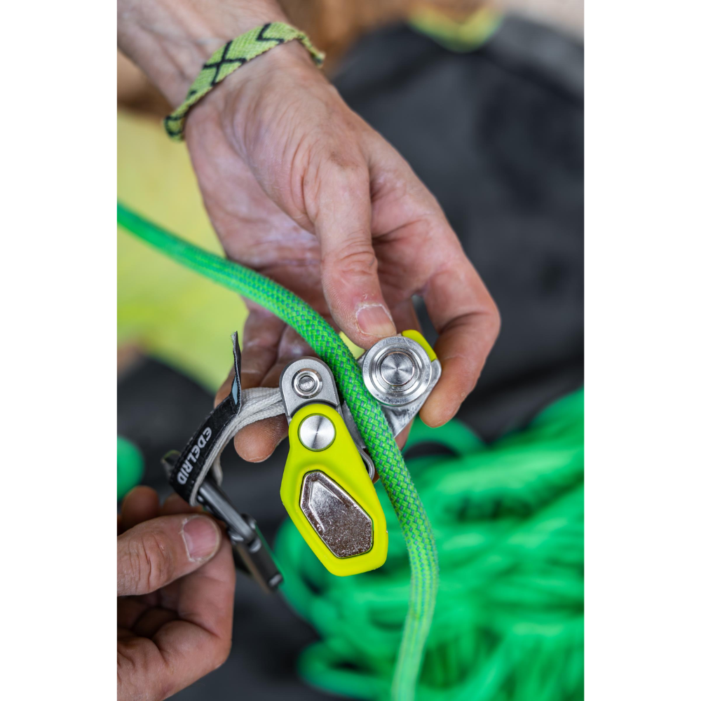 Edelrid Ohmega klimremassistent met katrol 8,6–10,5 mm touwoase