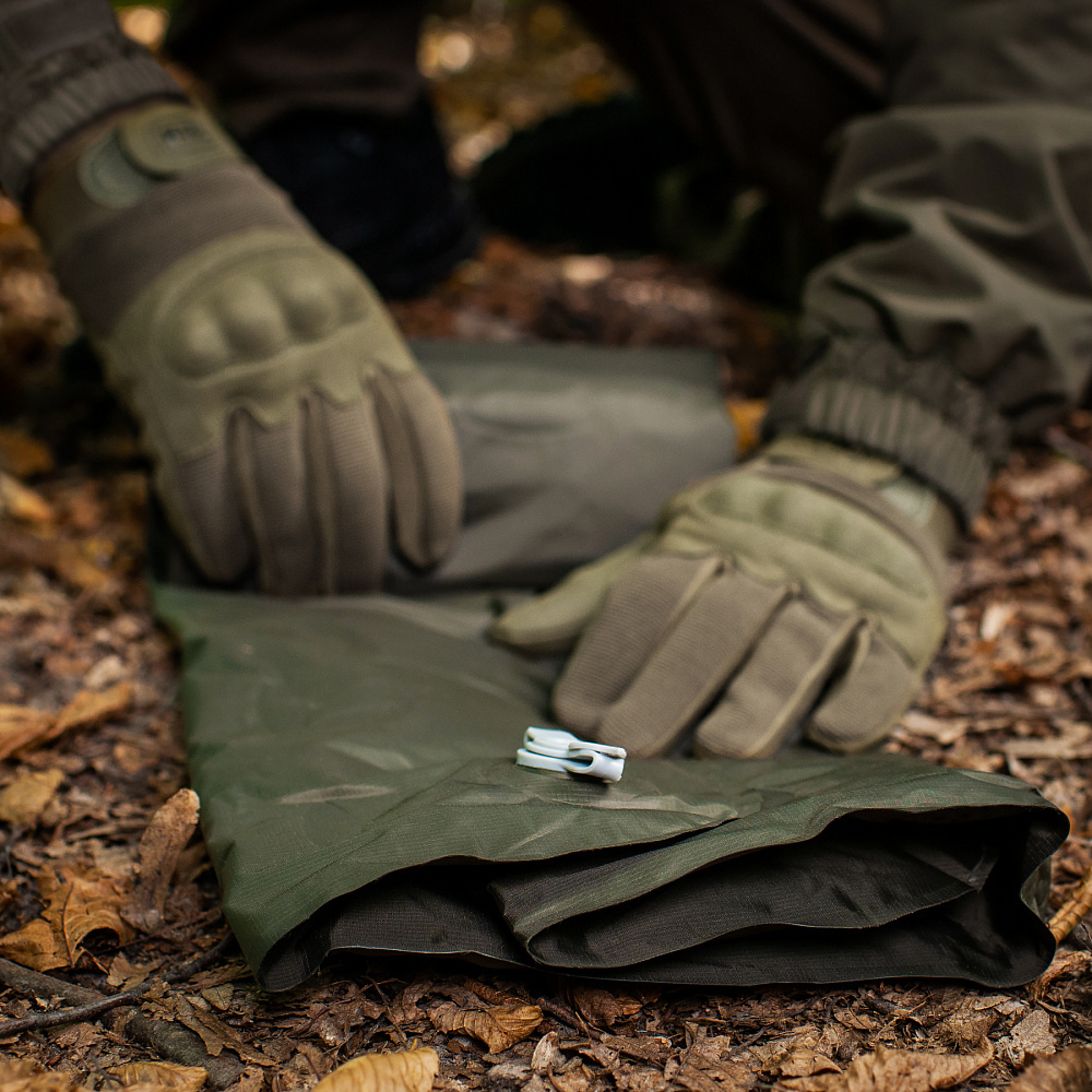 M-TAC opblaasbaar slaapmatje 195x58x5cm lichtgewicht campingmat olijf