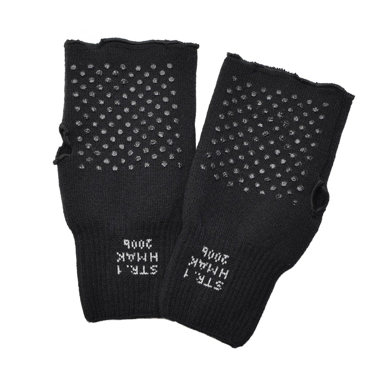 Originele Deense militaire zwarte handschoenen warmere vingerloze niet-slip palmleger nieuw